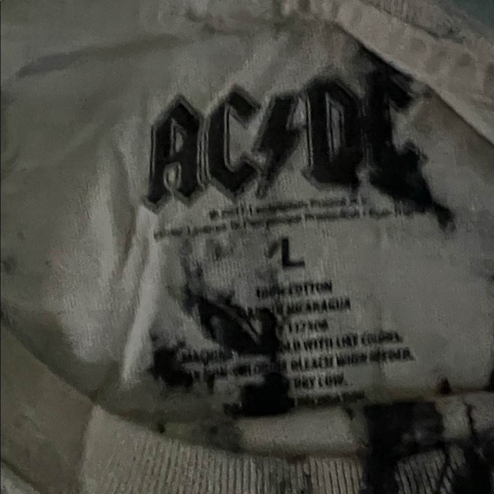 Brand new AC/DC Black and White Tie-Dye Short Sleeve Tee🎵🎤🎶🎹🎸 - Picture 3 of 4